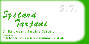 szilard tarjani business card