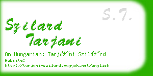 szilard tarjani business card